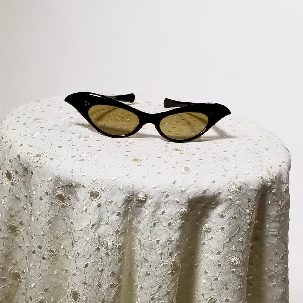 A.A.SUTAIN Fabulous 60’s  BLACK CAT Eye Sunglasses - Picture 4 of 8